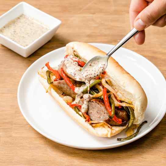 Air-Fryer Italian Sausage and Pepper Sub