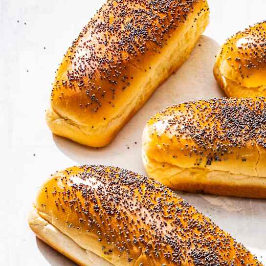 Poppy Seed Hot Dog Buns
