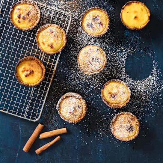 Pastéis de Nata with Puff Pastry (Portuguese Egg Tarts)