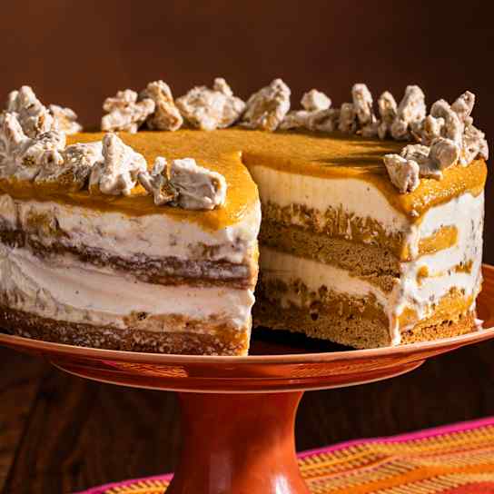 Pumpkin Spice Ice Cream Cake