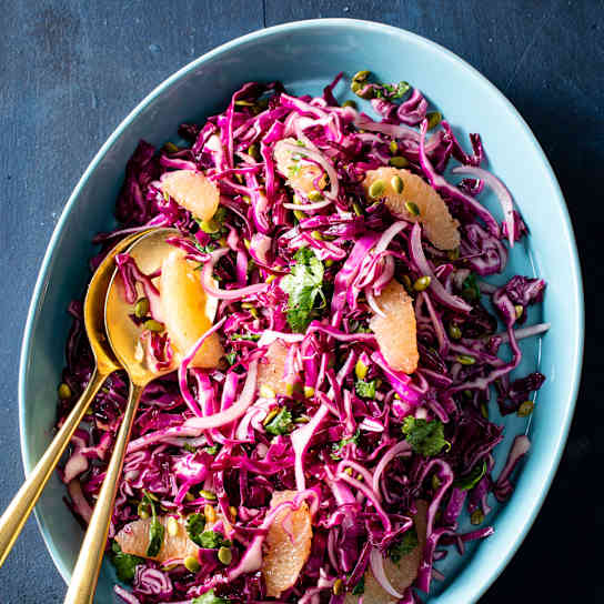 Red Cabbage and Grapefruit Salad