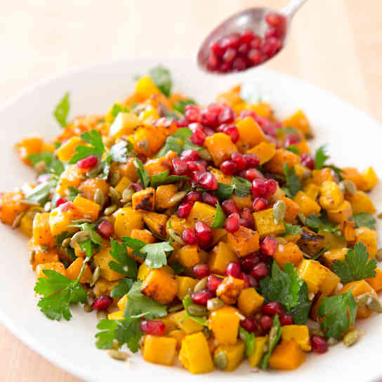 Roasted Butternut Squash Salad with Za'atar and Parsley