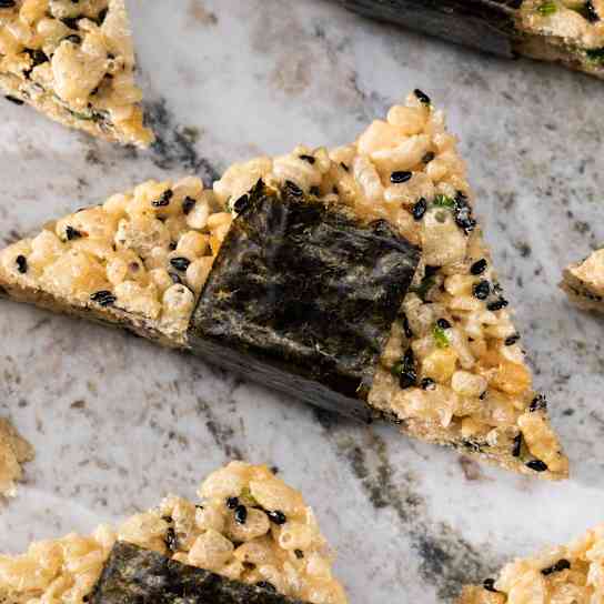 Sesame-Scallion Rice Krispies Treats