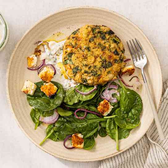 Sheet-Pan White Bean and Sun-Dried Tomato Cakes
