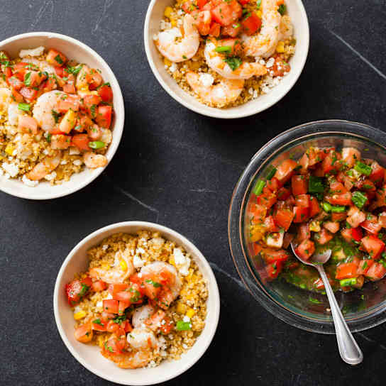 Slow-Cooker Shrimp With Spiced Quinoa and Corn Salad
