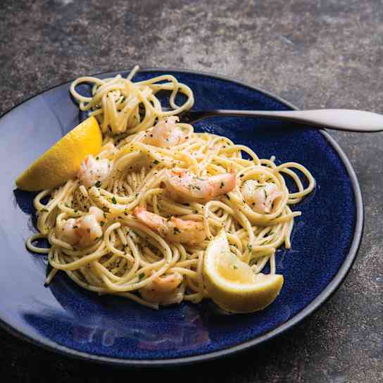 Spaghettini with Shrimp