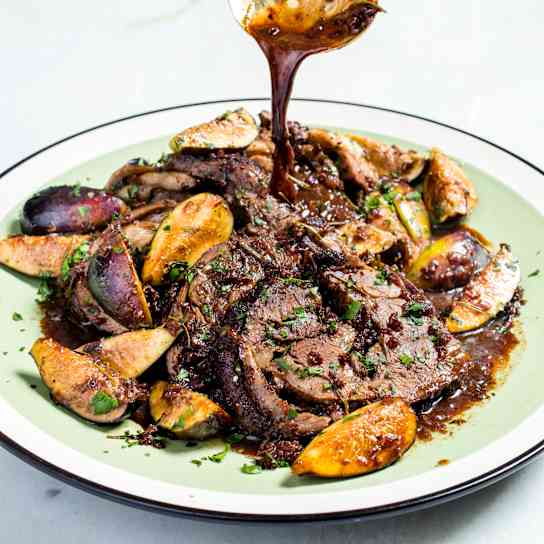 Spiced Lamb Pot Roast with Figs