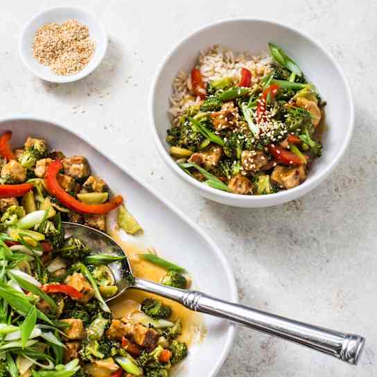 Stir-Fried Tempeh with Orange Sauce