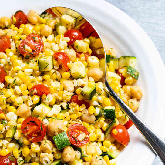 Succotash Salad with Chickpeas and Dill
