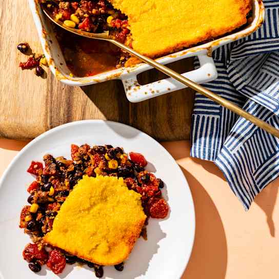 Tamale Pie with Plant-Based Meat