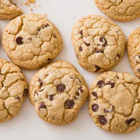 Thick and Chewy Chocolate Chip Cookies