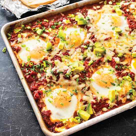 Sheet-Pan Huevos Rancheros