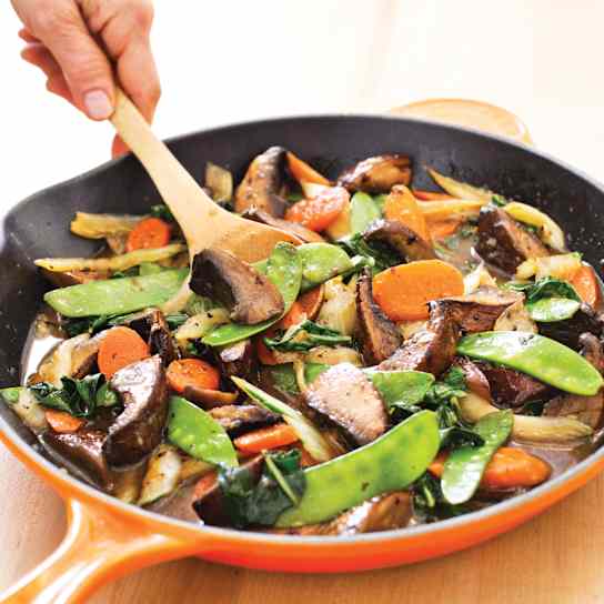 Stir-Fried Portobellos with Ginger-Oyster Sauce
