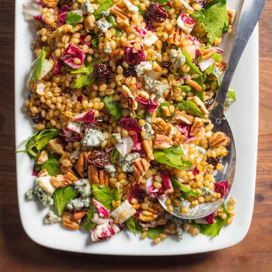 Wheat Berry Salad with Radicchio, Dried Cherries, and Pecans