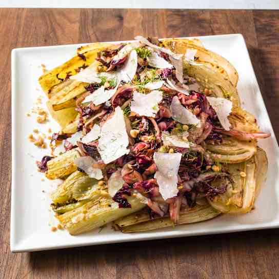 Braised Fennel with Radicchio and Parmesan