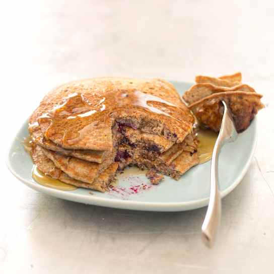 Gluten-Free Buckwheat Blueberry Pancakes