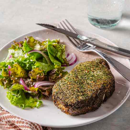 Air-Fryer Dill-and-Coriander-Rubbed Roasted Pork Chop