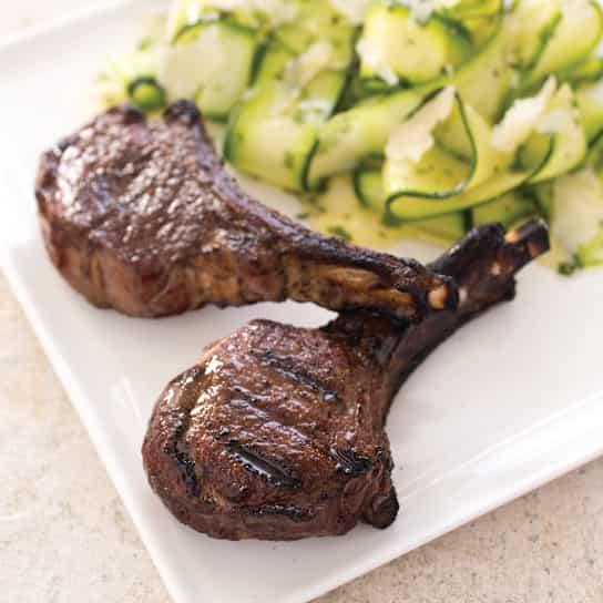 Gas-Grilled Loin or Rib Lamb Chops