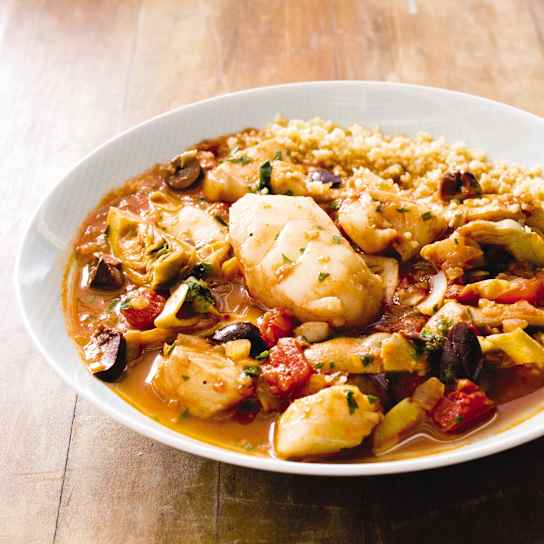 Slow-Cooker Moroccan Fish Tagine With Artichoke Hearts