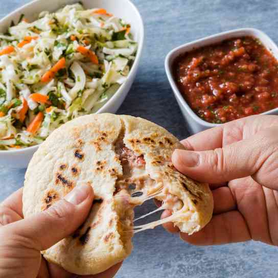 Pupusas with Beans and Cheese
