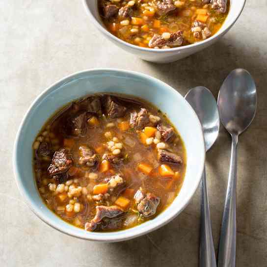 Quick Beef and Barley Soup