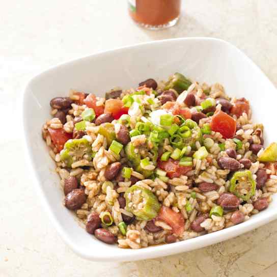 Slow-Cooker Red Beans and Rice With Okra and Tomatoes