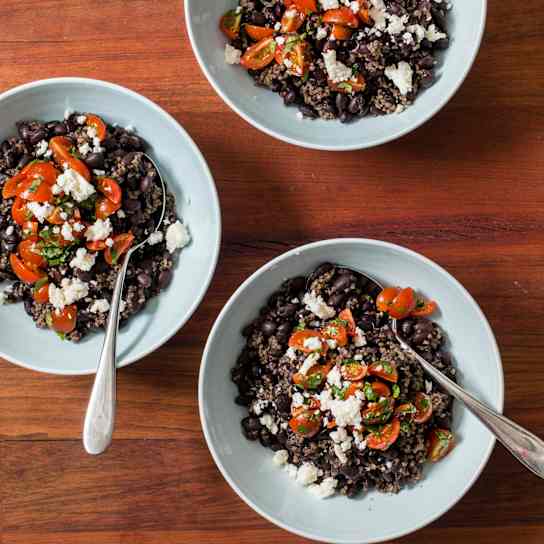 Slow-Cooker Southwestern Black Bean and Bulgur Bowls