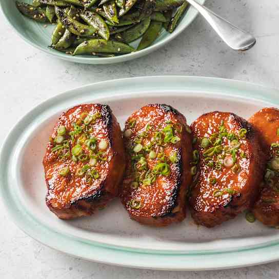 Spicy Gochujang-Glazed Pork Chops