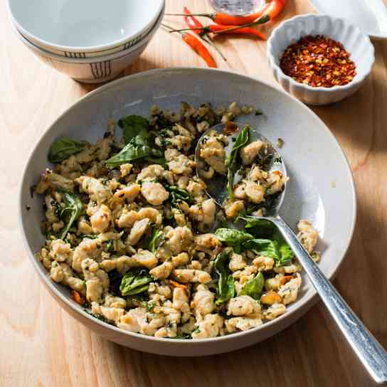 Thai Chicken with Basil for Two