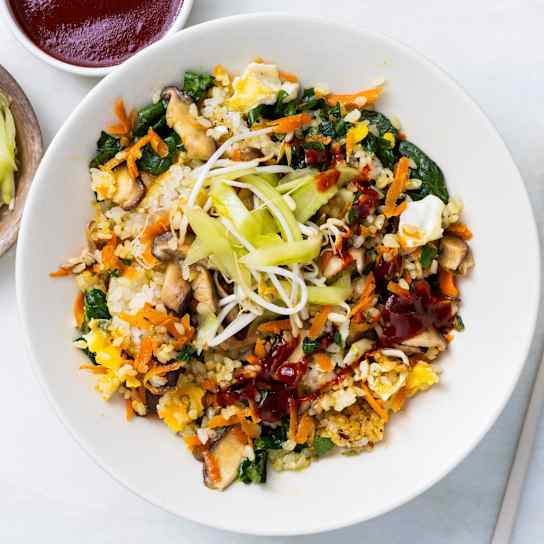 Vegetable Bibimbap with Nurungji