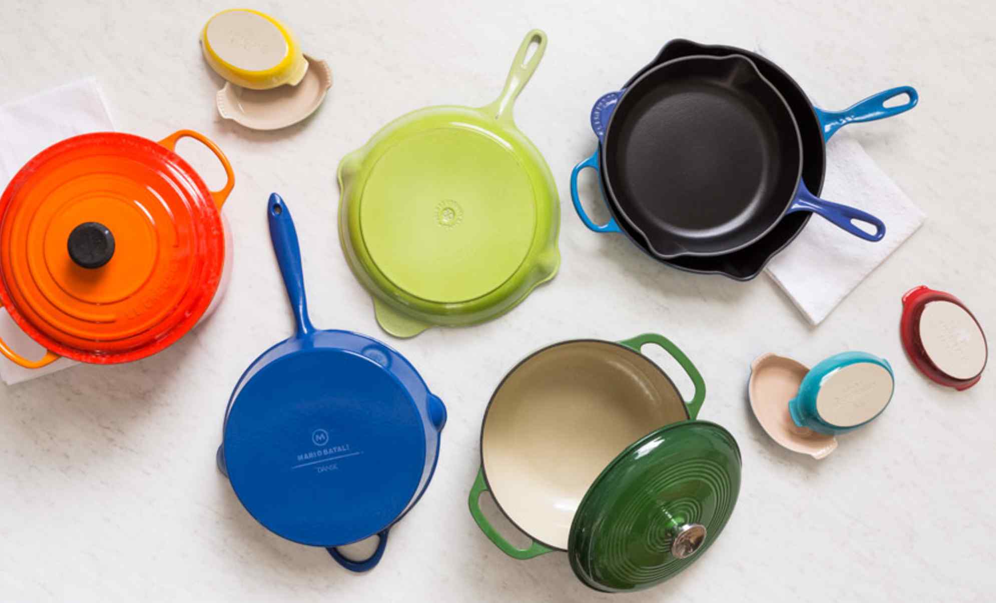 enamel pots and pans