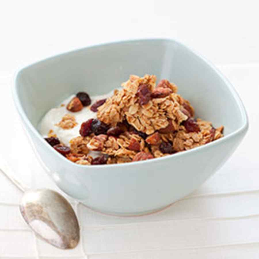 Pecan-Orange Granola with Dried Cranberries