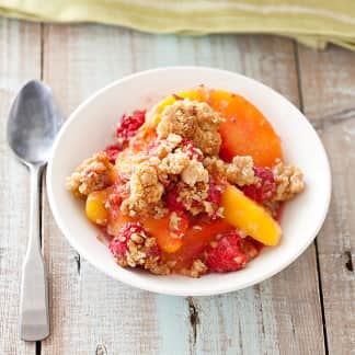 Peach Melba Crisp