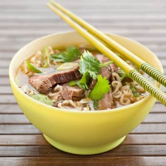 Ginger Beef and Ramen Noodle Soup