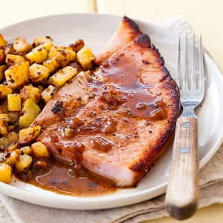 Ham Steak with Red-Eye Gravy