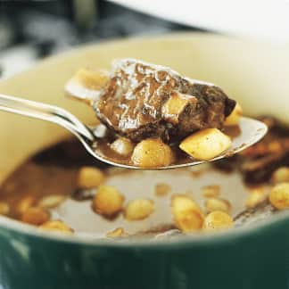 Porter-Braised Short Ribs with Prunes, Brandy, and Lemon Essence