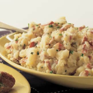 Smashed Potatoes with Bacon and Parsley