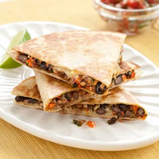 Corn and Black Bean Quesadillas with Pepper Jack Cheese