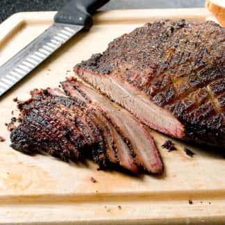 Barbecued Whole Beef Brisket For a Charcoal Grill