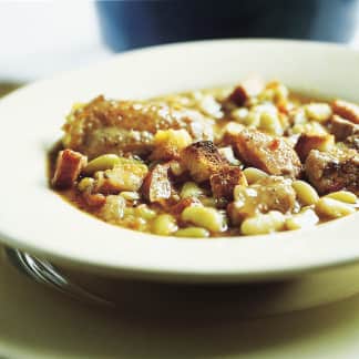 Simplified Cassoulet with Lamb and Andouille Sausage