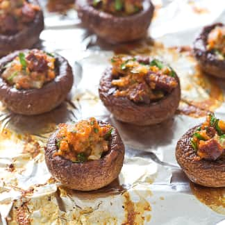 Stuffed Mushrooms with Chorizo and Manchego