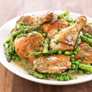 Skillet Chicken with Spring Vegetables