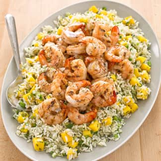 Grilled Shrimp with Coconut Rice Salad