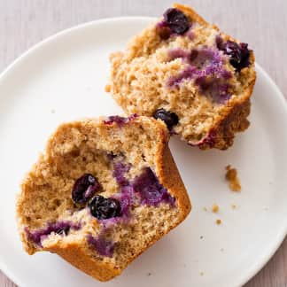 Whole-Wheat Blueberry Muffins