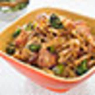 Thai-Style Stir-Fried Noodles with Chicken and Broccolini