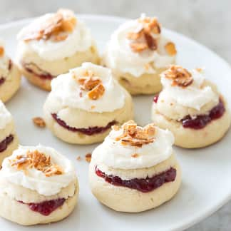 Raspberry-Filled Almond Torte Cookies