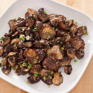 Roasted Mushrooms with Sesame and Scallions