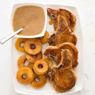 French-Style Pork Chops with Apples and Calvados