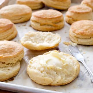 Flaky Buttermilk Biscuits with Parmesan