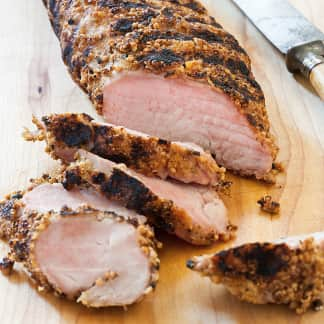 Everything Bagel-Crusted Grilled Pork Tenderloin